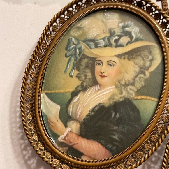 FINE ANTIQUE 19th Century FRENCH mini paintings of NAPOLEON & WIFE? by Gerard - Picture 6 of 8